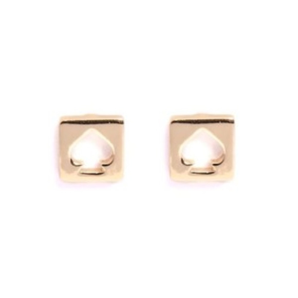 KSNY Hole Punch Cut-out Signature Spade Earrings